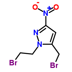 1-(2-Bromoethyl)-5-(bromomethyl)-3-nitro-1H-pyrazole Structure