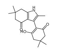 3-(2-Hydroxy-4,4-dimethyl-6-oxo-cyclohex-1-enyl)-2,6,6-trimethyl-1,5,6,7-tetrahydro-indol-4-one结构式