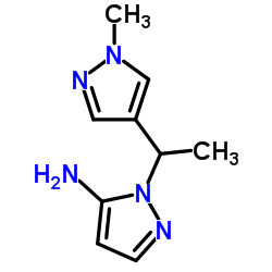1-[1-(1-Methyl-1H-pyrazol-4-yl)ethyl]-1H-pyrazol-5-amine Structure