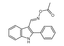 2-phenyl-1H-indole-3-carbaldehyde O-acetyloxime Structure