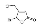 2-bromo-3-(chloromethyl)-2H-furan-5-one结构式