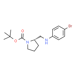 (S)-1-BOC-2-[(4-BROMO-PHENYLAMINO)-METHYL]-PYRROLIDINE结构式