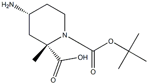 cis-1-tert-Butyl 2-methyl-4-Aminopiperidine-1,2-dicarboxylate Structure
