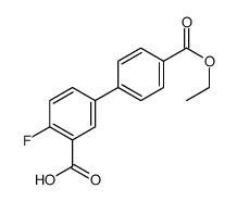 5-(4-ethoxycarbonylphenyl)-2-fluorobenzoic acid结构式