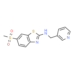 6-(Methylsulfonyl)-N-(pyridin-3-ylmethyl)benzo[d]thiazol-2-amine结构式