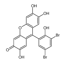 9-(3,5-dibromo-2-hydroxyphenyl)-2,6,7-trihydroxyxanthen-3-one结构式