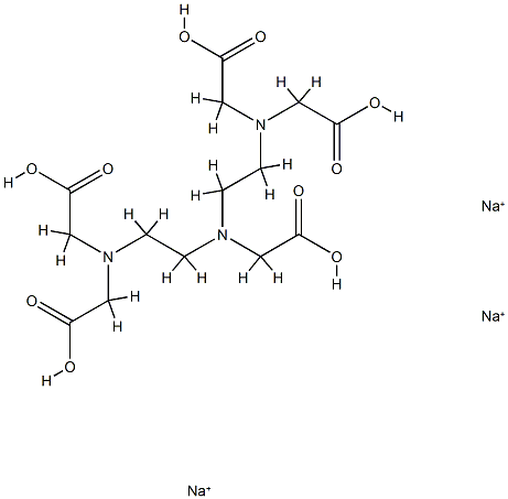 trisodium dihydrogen-N,N-[bis[2-[bis(carboxylatomethyl)amino]ethyl]]glycinate structure