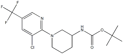 (3'-氯-5'-三氟甲基-3,4,5,6-四氢-2H-[1,2']二吡啶基-3-基)-氨基甲酸叔丁酯结构式