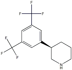 (R)-3-(3,5-bis(trifluoromethyl)phenyl)piperidine结构式