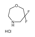 6,6-Difluoro-1,4-oxazepane hydrochloride Structure