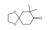 7,7-二甲基-1,4-二氧螺[4.5]癸烷-8-酮结构式