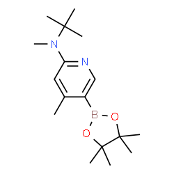 N-tert-butyl-N,4-dimethyl-5-(4,4,5,5-tetramethyl-1,3,2-dioxaborolan-2-yl)pyridin-2-amine structure