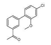 1-[3-(4-chloro-2-methoxyphenyl)phenyl]ethanone结构式