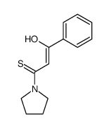 Pyrrolidine,1-(3-hydroxy-3-phenyl-1-thioxo-2-propenyl)- (9CI) structure