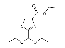 ethyl 2-(diethoxymethyl)-2-thiazoline-4-carboxylate结构式