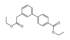 ethyl 4-[3-(2-ethoxy-2-oxoethyl)phenyl]benzoate structure