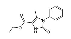 5-methyl-2-oxo-1-phenyl-2,3-dihydro-1H-imidazole-4-carboxylic acid ethyl ester结构式