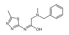 2-[benzyl(methyl)amino]-N-(5-methyl-1,3,4-thiadiazol-2-yl)acetamide Structure