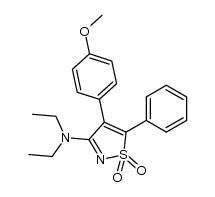 3-(diethylamino)-4-(4-methoxyphenyl)-5-phenylisothiazole 1,1-dioxide Structure