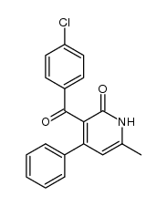 3-(4-chlorobenzoyl)-6-methyl-4-phenylpyridin-2(1H)-one结构式