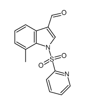 7-methyl-1-(pyridin-2-ylsulfonyl)-1H-indole-3-carbaldehyde结构式