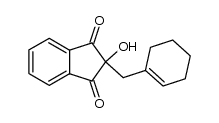 2-(cyclohex-1-en-1-ylmethyl)-2-hydroxy-1H-indene-1,3(2H)-dione结构式