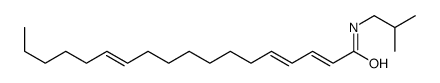 N-(2-methylpropyl)octadeca-2,4,12-trienamide Structure