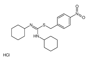 (4-nitrophenyl)methyl N,N'-dicyclohexylcarbamimidothioate,hydrochloride结构式