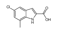5-氯-7-甲基-1H-吲哚-2-甲酸结构式