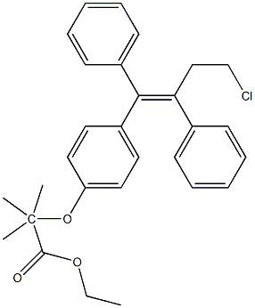 (Z)-2-(4-(4-chloro-1,2-diphenyl-but-1-enyl)phenoxy)ethyl pivalate结构式