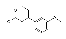 2-methyl-3-(3-methoxyphenyl)valeric acid结构式