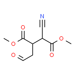 Butanedioic acid, 2-cyano-3-(2-oxoethyl)-, dimethyl ester (9CI) structure