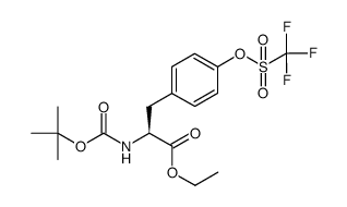 (S)-ethyl 2-((tert-butoxycarbonyl)amino)-3-(4-(((trifluoromethyl)sulfonyl)oxy)phenyl)propanoate Structure