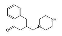 3-(piperazin-1-ylmethyl)-3,4-dihydro-2H-naphthalen-1-one结构式