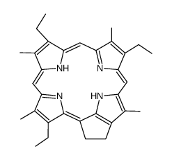 131,132-Dihydro-2,7,12,18-tetramethyl-3,8,17-triethyl-21H,23H-cyclopenta[mn]porphyrin结构式