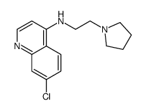 7-chloro-N-(2-pyrrolidin-1-ylethyl)quinolin-4-amine结构式