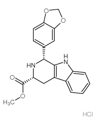 CIS-(1R,3R)-1,2,3,4-TETRAHYDRO-1-(3,4-METHYLENEDIOXYPHENYL)-9H-PYRIDO[3,4-B],INDOLE-3-CARBOXYLIC ACID METHYL ESTER HYDROCHLORIDE structure