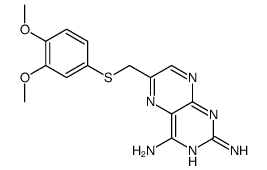 6-[(3,4-dimethoxyphenyl)sulfanylmethyl]pteridine-2,4-diamine Structure