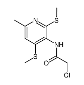N-[2,4-bis(methylthio)-6-methyl-pyridin-3-yl]-2-chloroacetamide结构式