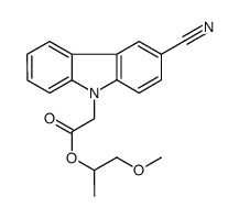 1-methoxypropan-2-yl 2-(3-cyanocarbazol-9-yl)acetate Structure