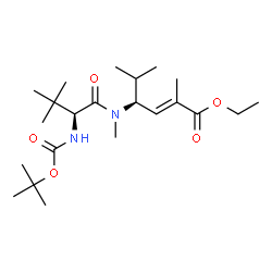 (S,E)-Ethyl 4-((S)-2-((Tert-Butoxycarbonyl)Amino)-N,3,3-Trimethylbutanamido)-2,5-Dimethylhex-2-Enoate Structure