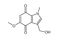 3-(hydroxymethyl)-5-methoxy-1-methyl-1H-indole-4,7-dione结构式