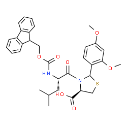 Fmoc-Leu-Cys(Psi(Dmp,H)pro)-OH结构式
