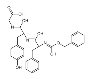 2-[[(2S)-3-(4-hydroxyphenyl)-2-[[(2S)-3-phenyl-2-(phenylmethoxycarbonylamino)propanoyl]amino]propanoyl]amino]acetic acid结构式