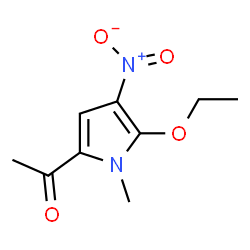 Ethanone, 1-(5-ethoxy-1-methyl-4-nitro-1H-pyrrol-2-yl)- (9CI)结构式