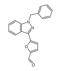 1-benzyl-3-(5-formyl-furan-2-yl)indazole Structure