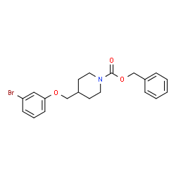 4-((3-溴苯氧基)甲基)哌啶-1-甲酸苄酯结构式