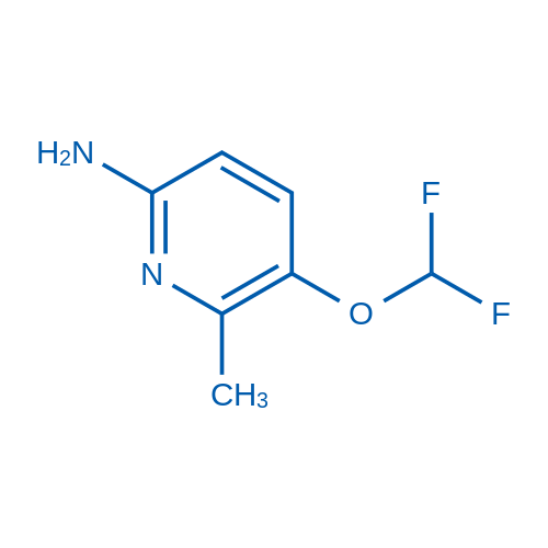 5-(二氟甲氧基)-6-甲基吡啶-2-胺结构式