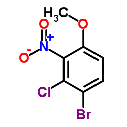 1-Bromo-2-chloro-4-methoxy-3-nitrobenzene结构式