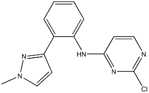 2-氯-N-(2-(1-甲基-1H-吡唑-3-基)苯基)嘧啶-4-胺结构式